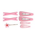thumbnail image 4 of 7 Pcs Pinces à Cheveux pour Filles Barrettes Coiffures Épingles à Cheveux en Résine pour Salon Fête Rose, 4 of 9