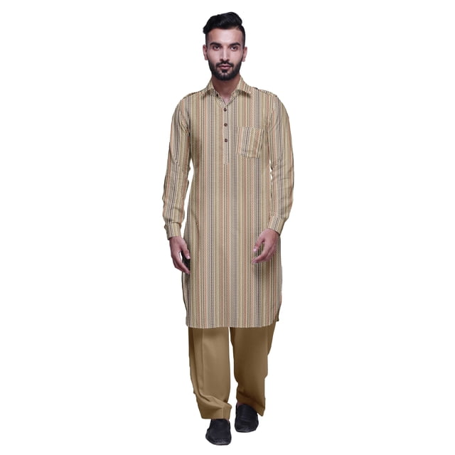 Atasi Kurta Pathani pour Hommes à Manches Longues Kurta Décontracté
