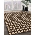 thumbnail image 3 of Ahgly Company Tapis d'Intérieur Lavable en Machine Carré Transitionnel Noir Brun, 4 Pieds Carré, 3 of 7