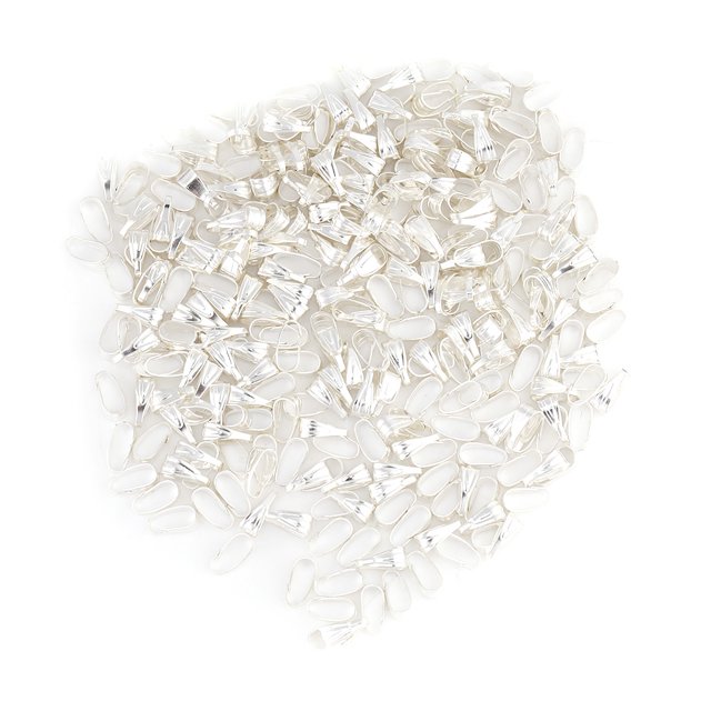 300Pcs / Sac Pendentif Connecteur Pinces Fermoirs Snap Bijoux Conclusions Alliage Cautions (Argent)