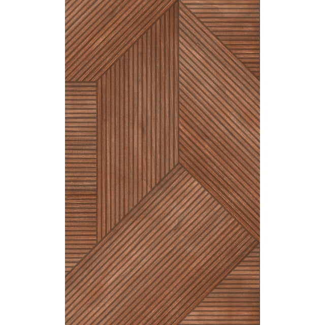 Terracota Papier Peint à Panneaux de Bois Géométriques R8193