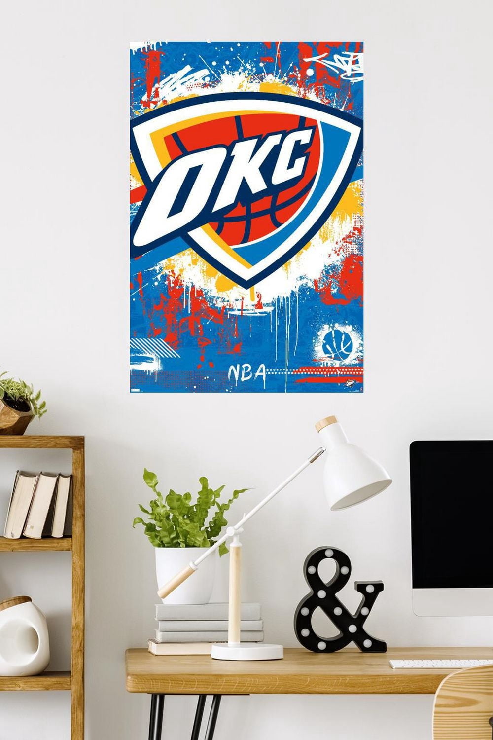 NBA Oklahoma City Thunder - Maximalist Logo 23 Wall Poster, 22.375" x 34"