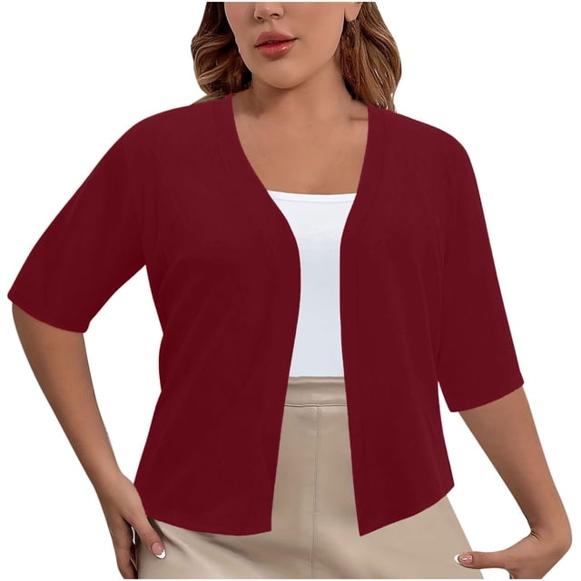 Cardigan pour Femmes, Veste Décontractée à Manches Courtes Respirante, Chandail en Molleton Ample Boho
