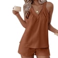 thumbnail image 4 of Japceit Ensembles de Pyjama pour Femmes 2 Pcs Femmes Maison Mode Décontractée de Pâques Hauts et Pantalons Imprimés Ensemble de Pyjama à Manches Courtes avec Poches, 4 of 9