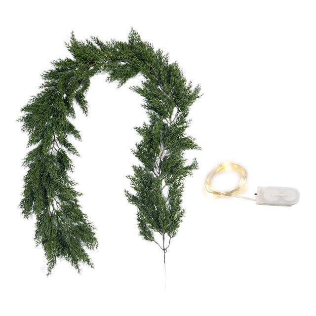 Simulation Of Green Plants Vines Christmas Fireplace Wall Decorations Needles Vines Dining Table Decorations