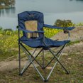 thumbnail image 2 of Kamp Rite Chaise Longue de Camping Pliante Rembourrée avec Dossier en Maille, Marine, 2 of 12