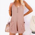 thumbnail image 2 of Yuyuzo Women's Sleeveless Romper, Solid Color, 2 of 7