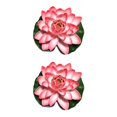 thumbnail image 2 of QualitChoice Artificial Lotus Replacement Simulation Outdoor Garden Park Pond Pool Photography Fake Water Flower Decor Light Pink 2PCS, 2 of 6