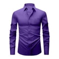 thumbnail image 2 of Dress Shirts for Men with Pocket Long Sleeve Big & Tall Tshirts Shirt Button-Down Collared Wrinkle-Free Solid Color Business Work Tops, 2 of 5