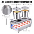 thumbnail image 2 of Wechef Chauffe-Aliments de Comptoir à Double Pots 1200W en Acier Inoxydable Commercial Bain Marie, 2 of 10