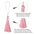 thumbnail image 3 of Unique Bargains 6.5' Silky Bookmark Tassels with Loop for DIY Craft Accessory, 8Pack Rose Pink, 3 of 5