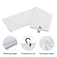 thumbnail image 4 of Unique Bargains 24'x16' Golf Towels Tri Fold Waffle Pattern Towels Soft Fiber with D Clip White 3 Pack, 4 of 6