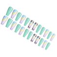 thumbnail image 2 of ruzhgo Length Coffin Fake Nail Scratch Resistant Press-on Fingernails Removable Trimble Nail Tip Adjustable Manicure Stickers Girls Type 1 Type 29, 2 of 6