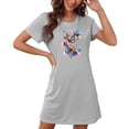 thumbnail image 4 of Mefallenssiah Chemise de Nuit Courte Surdimensionnée pour Femmes Mode Imprimé Poitrine Manches Courtes, 4 of 7