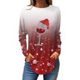thumbnail image 1 of Birdeem Womens Round Neck Printed Blouses Fashion Long Sleeve T-Shirts Tops, 1 of 1