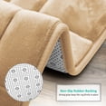 thumbnail image 4 of Clara Clark Bathroom Rugs, Velvet Memory Foam Bath Mat, Ultra Soft Non Slip and Absorbent - Tiled - Set Small, Large & Contour - Beige, 4 of 6