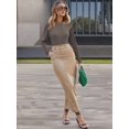 thumbnail image 4 of Women'S Wool Blend Classic Crew Neck Casual Fall Sweaters Brown XL, 4 of 9