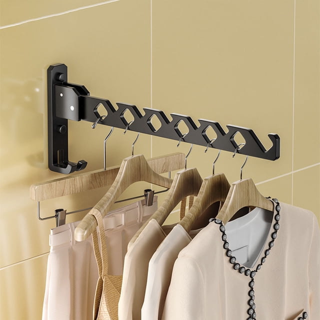 Boovnll Étendoir à Vêtements Mural Pliant Étendoir à Vêtements Invisible Étendoir de Rangement Petit Balcon Étendoir à Vêtements Étendoir de Rangement Étendoir à Vêtements Pliant