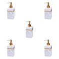 thumbnail image 3 of Ruiboury Resin Soap Dispenser Reusable for Tabletop Kitchen Shower Shampoo Bathroom White Gold 500ml 5Set, 3 of 6