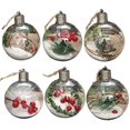 thumbnail image 3 of 6Pcs Shining Christmas Balls With LED Light Pendants Refillable Ball Christmas Tree Hanging Ball Ornaments For Party, 3 of 8