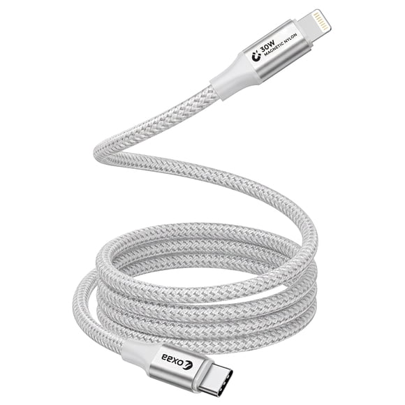 OXAA USB C to Lightning 30W Magnetic Cable– Fast Charging Cables MFI certified for iOS Devices