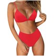 thumbnail image 1 of EGNMCR Bikini Set Fashion Women Solid And Printed Swimwear Bikini Split Swimsuit Set, 1 of 3