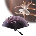 thumbnail image 1 of Traditional Japanese Silk Folding Hand Fans Set for Dance Performance Home and Asian Themed Events, 1 of 5