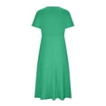 thumbnail image 4 of Pisexur Robe à Manches Courtes à Col en V Mode Robe Décontractée pour Femmes à Manches Courtes Imprimée à Col Rond Robe pour Dames Robes Femmes Robe, 4 of 6