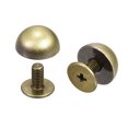 thumbnail image 1 of Unique Bargains 10x6mm Screw Back Rivets Solid Round Head Leather Studs Bronze Tone 10 Pack, 1 of 5