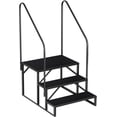 thumbnail image 2 of GloryStar RV Steps, RV Stairs with Handrail & Anti-Slip Panel, 660lb Capacity Hot Tub Steps, Portable Trailer Ladder for Mobile Home, Outdoor, Camping, Travel, Porch, SPA, Pool, 2 of 6