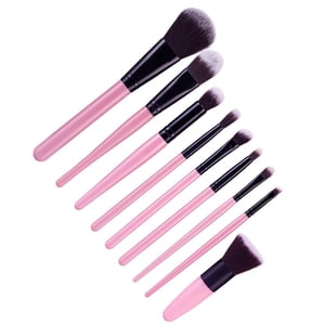 ZheElen 9pcs Brosses de maquillage Professional Cosmetic Make Up Set Black Brosse Rose+