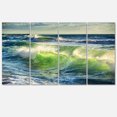 thumbnail image 2 of Sunrise and Shining Waves in Ocean - Beach Photo Canvas Print, 2 of 3