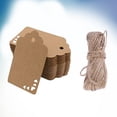 thumbnail image 4 of MasteelfCA 50PCS Wavy Shape Head Hollowed Out Love Heart Hollowed Pattern Kraft Paper Tag With 5 Meters Long Hemp Rope, 4 of 7