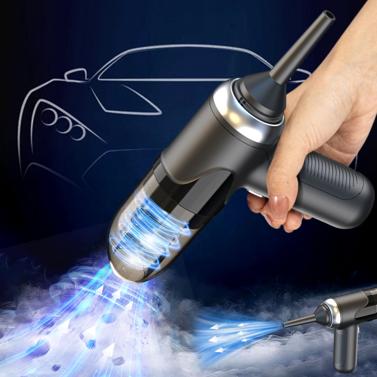 Dvkptbk Car Special Car Vacuum Cleaner High-power Wireless Handheld Household Mini Blowing And Sucking One Vacuum Cleaner