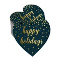 thumbnail image 1 of Inkdotpot 100 Pack Happy Holiday Favor Paper Tag Craft Real Gold Foil Hang Tag, 1 of 1