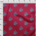 thumbnail image 2 of oneOone Viscose Jersey Fabric Leaves Block Print Fabric BTY 60 Inch Wide, 2 of 5