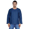 thumbnail image 1 of Atasi Kurta à Manches Longues pour Hommes en Coton Slub Uni à Col Rond Chemise Ethnique-7756, 1 of 7