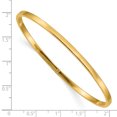 thumbnail image 2 of 14k Yellow Gold 3mm Square Tube Slip On Bangle Bracelet, 2 of 6