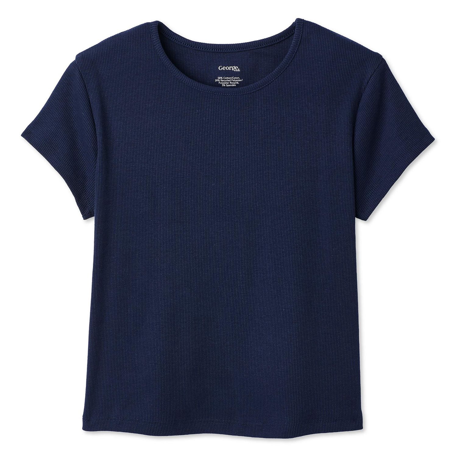 T-shirt côtelé coupe bébé George pour filles