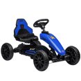 thumbnail image 1 of Aosom Pedal Go Kart for Kids w/ Swing Axle, Adjustable Bucket, Blue, 1 of 9