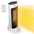 thumbnail image 2 of CAYNEL Home Oscillating Tower Ceramic Heater with Adjustable Thermostat, 12-Hour Timer and Safety Lock, Tip-Off Switch and Overheat Protection for Home and Home Office Areas, White, 2 of 4