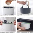 thumbnail image 3 of Microwave Rice Cooker  2L Microwave Cookware  7.3x7.3x5.1in Rice Steamer  Household Steam Pot  Microwave Rice and Pasta Cooker Portable Oven Rice Maker Set Kitchen Cookware(Green), 3 of 9