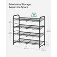 thumbnail image 3 of SONGMICS Stackable Shoe Rack, 4-Tier Shoe Storage Organizer, Hold up to 16 Pairs, Black, 3 of 5
