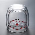 thumbnail image 3 of Scald Lovely Double Glass Milk Coffee Cup with Round Mouth, 3 of 9
