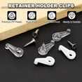 thumbnail image 3 of Uxcell Glass Retainer Clips 100Pcs Cabinet Glass Clips Mirror Holder Clips with Screws for Fixing Mirror Doors White, 3 of 5