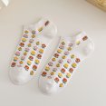 thumbnail image 4 of Ankle Socks Simple Printed - 5 Pairs Soft Cotton Socks Short Socks for Women, 4 of 10