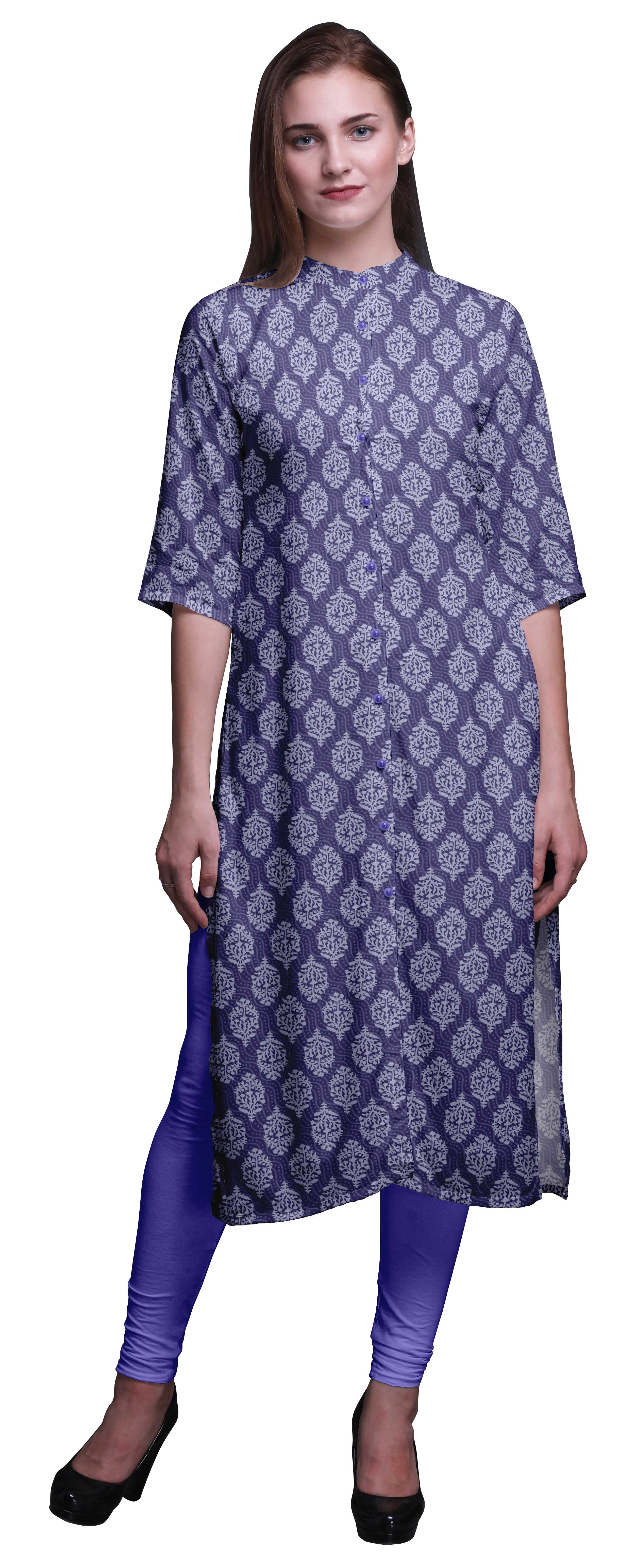Bimba Printed Straight Kurti Kurtis For Women Summer Clothing XXX-Large