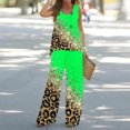 thumbnail image 2 of Mikilon Ensemble Stylé pour Femme 2 Pcs Décontracté Ample Imprimé Camisole Pantalon Long Sans Manches Col Rond Haut/chemise Ensemble Vert P, 2 of 5