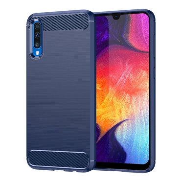 PANDACO Navy Brushed Metal Case for Samsung Galaxy A50