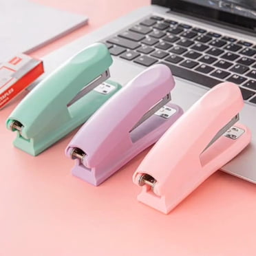 Sentmoon Staplers Small Stapler 12 HoleStaple Guns Portable Binding Machines Office Student Stationery Macarons Color Medium Stapler for Book Binding